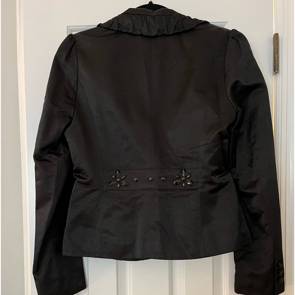 Satiny Black Blazer - Picture 2 of 7